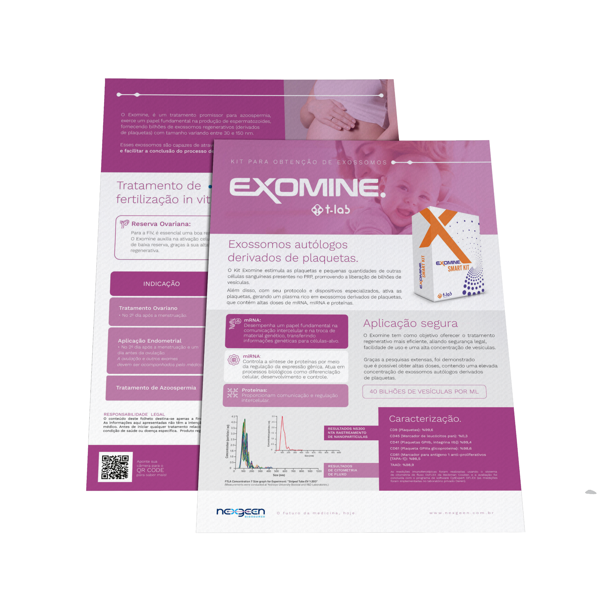 Prévia do Folheto Exomine para FIV
