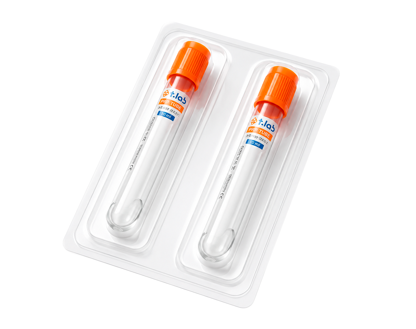 Tubos PRP com tampa laranja